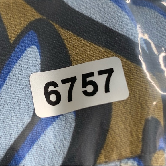 Zara Wide Leg Pants Blue Brown Leaf Print Size Small Lightweight Flowy - Picture 12 of 12